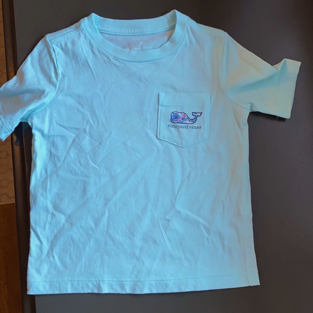Vineyard vines mint color fishing yacht whale tee